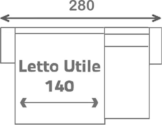 Rohová sedacia súprava na každodenné spanie LIVORNO s rozkladom, béžová (penelope 02), 140