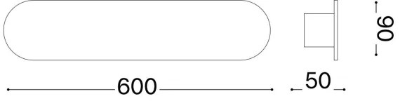 Ideal Lux - LED Nástenné svietidlo ECHO LED/30W/230V 60 cm CRI 90 čierna