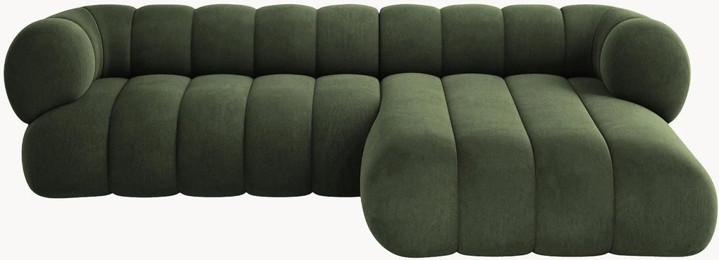 Zamatová rohová pohovka Koge (5-miestna)