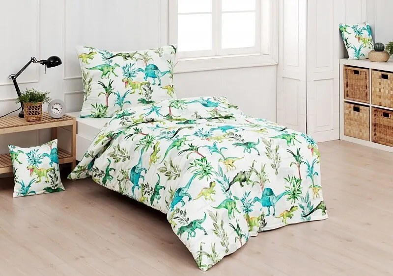 Posteľná bielizeň - Dino Friends Bavlnený luxusný digitálny poťah 70/90