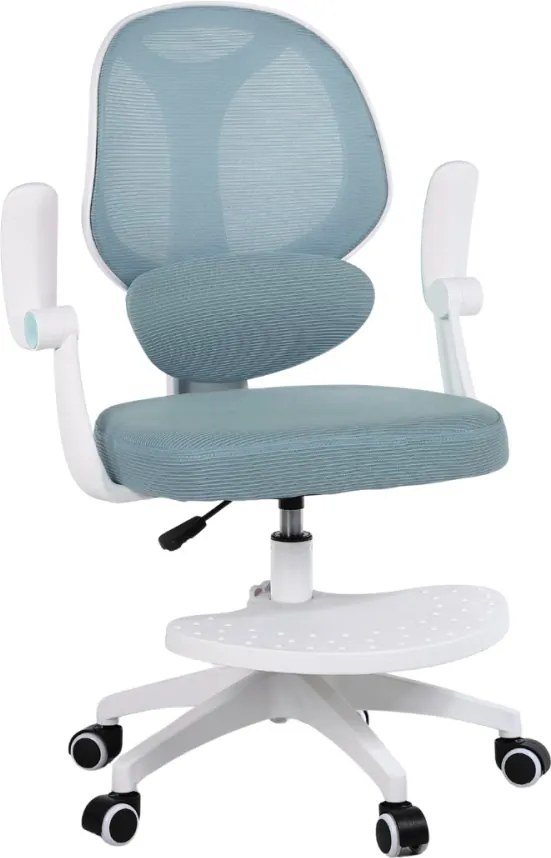 Detská otočná stolička Neoseat JUNI 009 s podnožou — látka, modrá