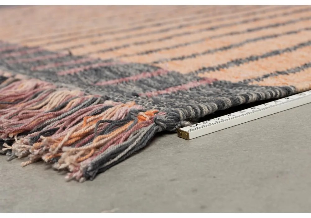 Ružový/broskyňový bavlnený koberec 160x230 cm Hampton – Dutchbone