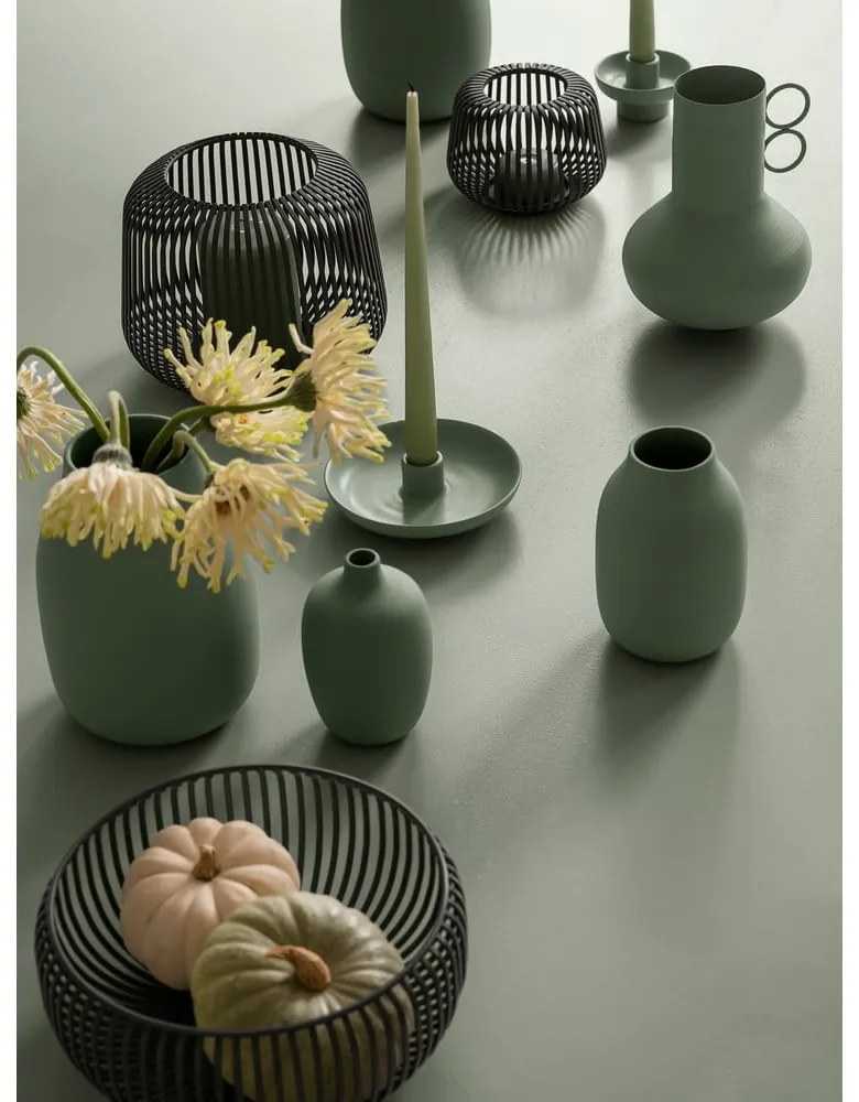 Kovová váza šalviovo zelená (výška 20 cm) Loha – Blomus