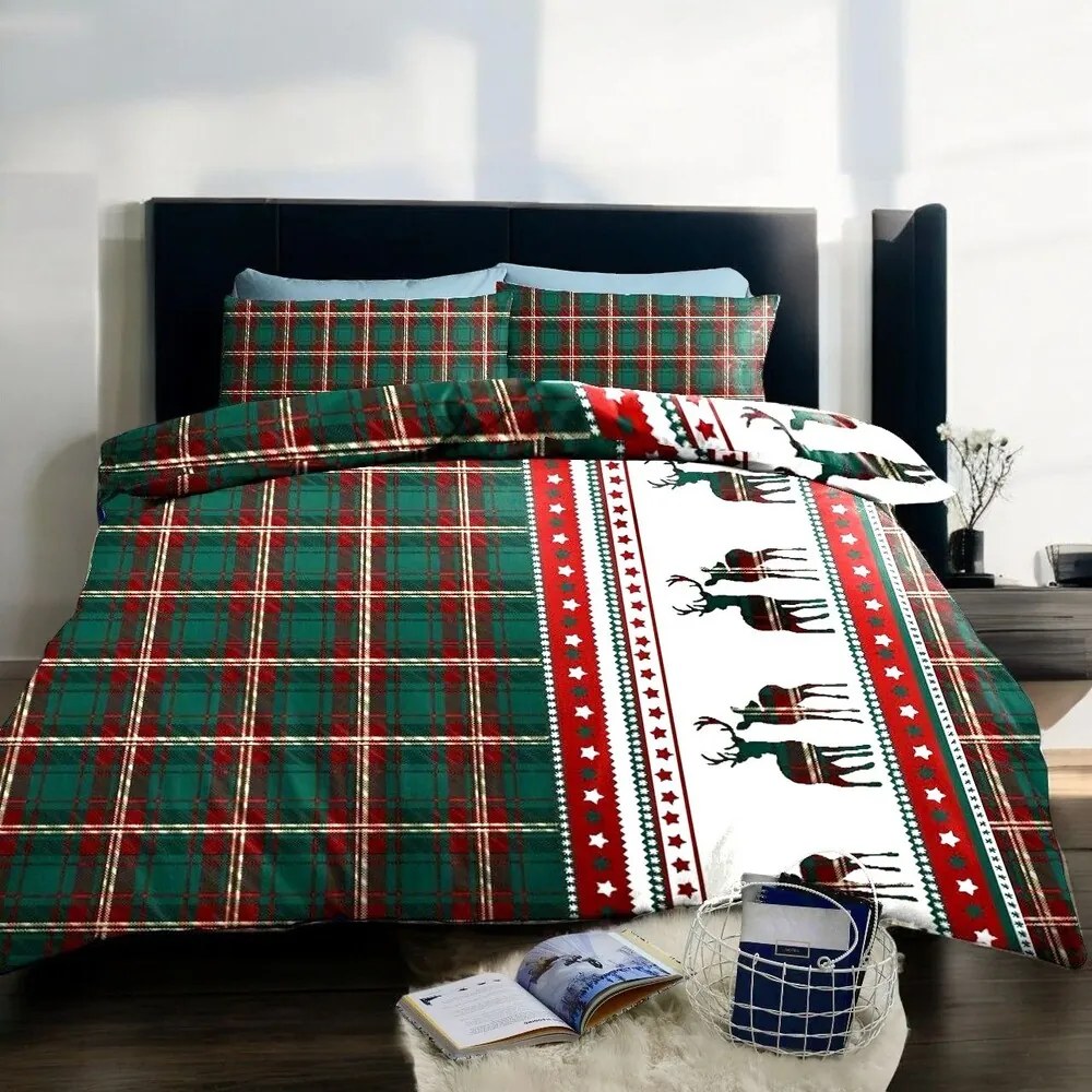 Flanelové DELUXE obliečky Homa NADYA HOLIDAY 140x200 cm