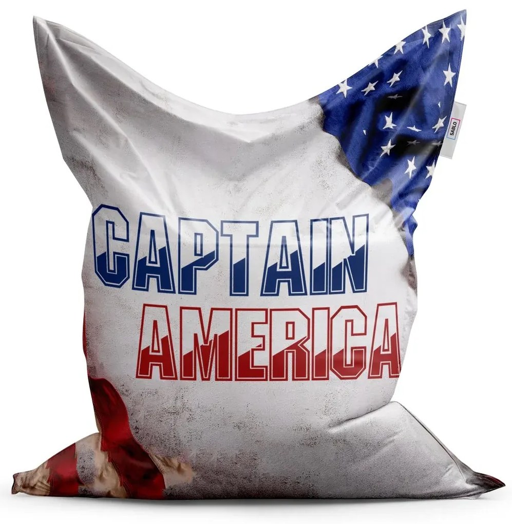 Sablio Sedací vak Kapitán Amerika Vlajka - 150x100 cm