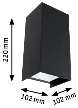 Paulmann 94325 - 2xLED/6,5W IP44 Vonkajšie nástenné svietidlo FLAME 230V