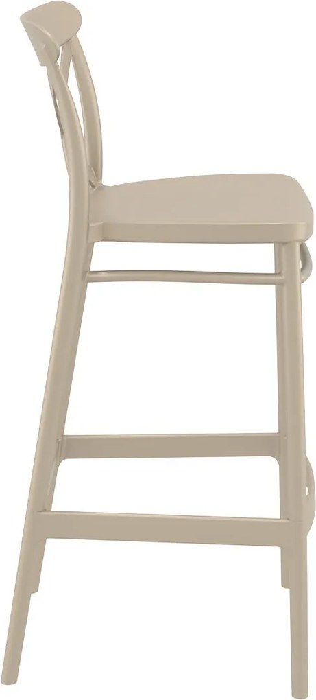 CROSS BAR 75 záhradná barová stolička taupe