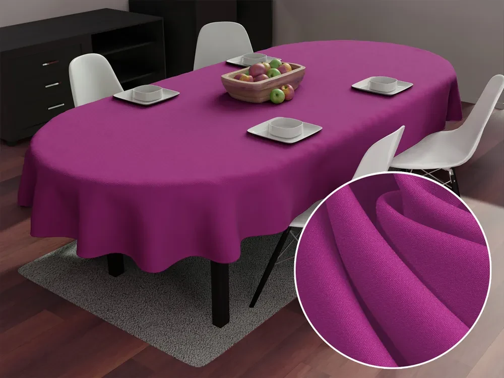 Biante Dekoračný oválny obrus Rongo RG-092 Purpurový 120x160 cm