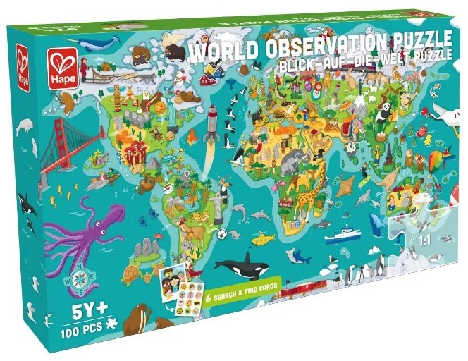 Detské puzzle – Mapa sveta 2 v 1