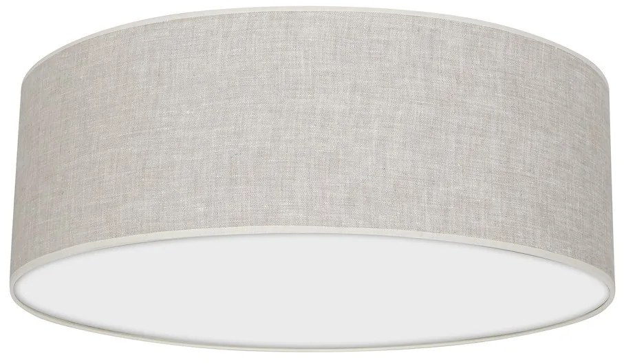 Stropné svietidlo Lino Round, 1x ľanové tienidlo, (biele plexisklo), (fi 50cm)