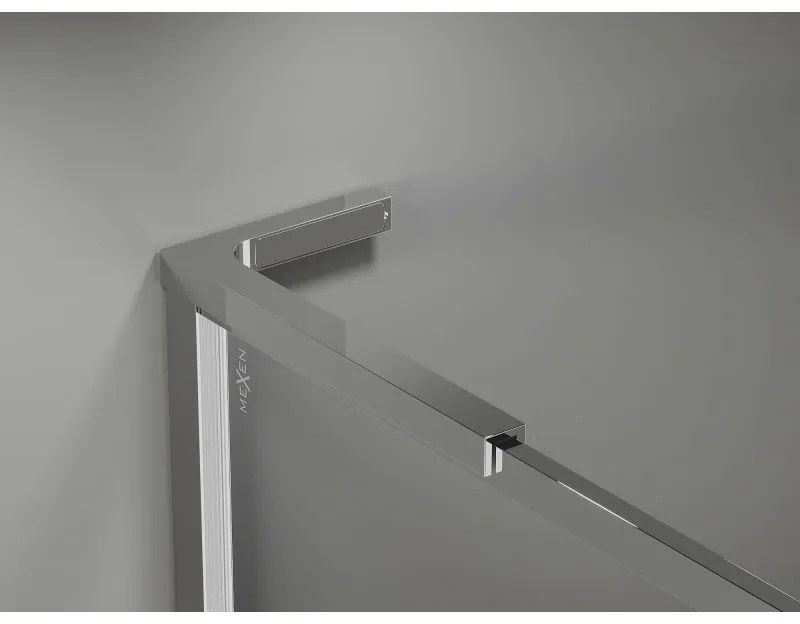 Mexen, Mexen Kioto-XF L sprchová stena s rámom 110 x 202 cm, 10 mm priehľadná, chróm - 800-110-174-01-00-XF