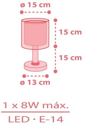 Dalber 41191 - Detská lampička RAINBOW 1xE14/8W/230V pestrofarebná