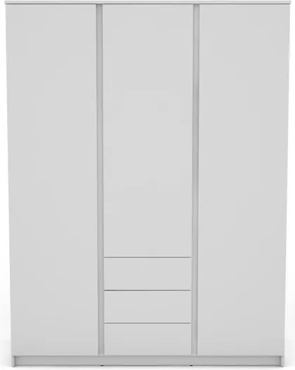 Šatníková skriňa Carlos, biela, 152 cm