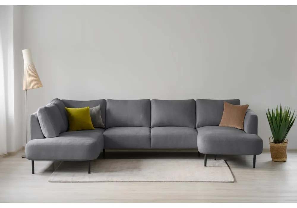 Tmavosivá rohová pohovka (ľavý roh/do "U") Hero – Scandic