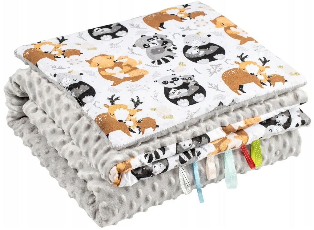 Deka do kočíka + vankúšik Infantilo 75x55 Farba: sivá-líška