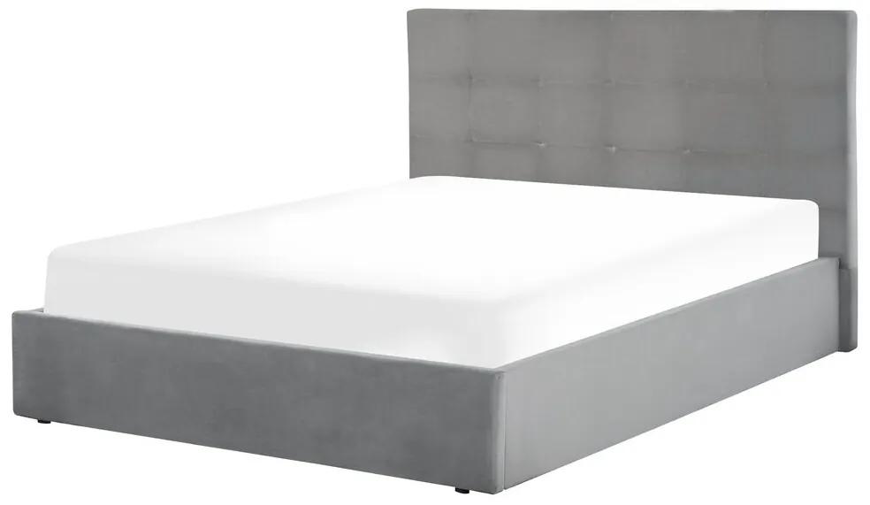 Manželská posteľ 160 cm Lorza (zamatová sivá). Vlastná spoľahlivá doprava až k Vám domov. 1081020
