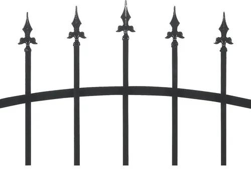 Kovový plot Polbram Emily 200x120 cm čierny