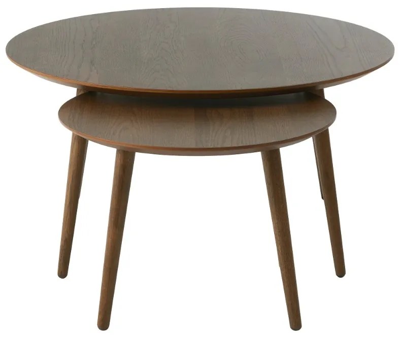 Sada konferenčných stolíkov Paricia 88 cm dymový dub