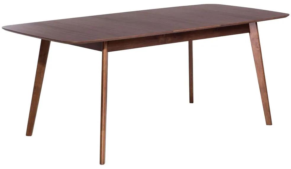 Rozkladací jedálenský stôl 150/190 x 90 cm tmavé drevo MADOX Beliani