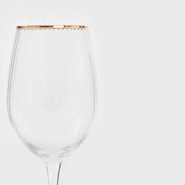 Pohár LYNN na stopke so zlatým okrajom 719707