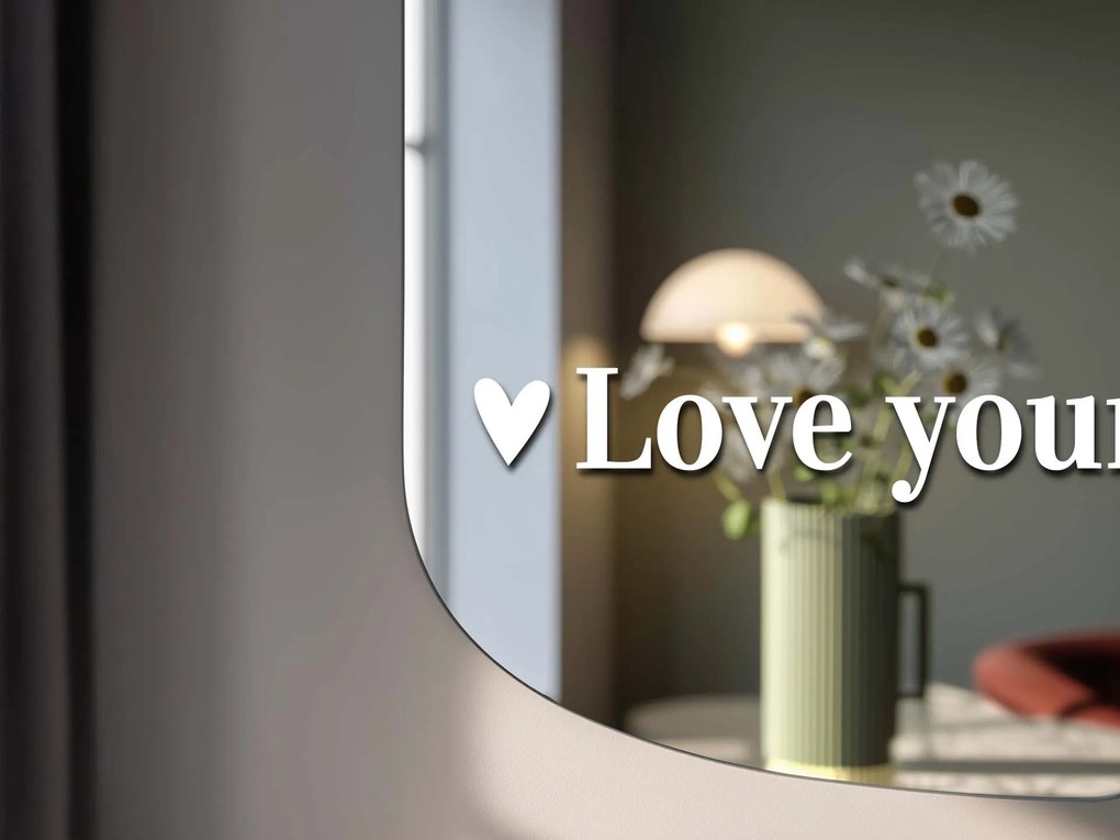 Nálepka na zrkadlo S36 – Love yourself always. 39x3