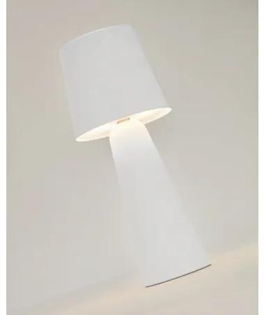 ARENYS LARGE exteriérová stolová bezkáblová lampa Biela