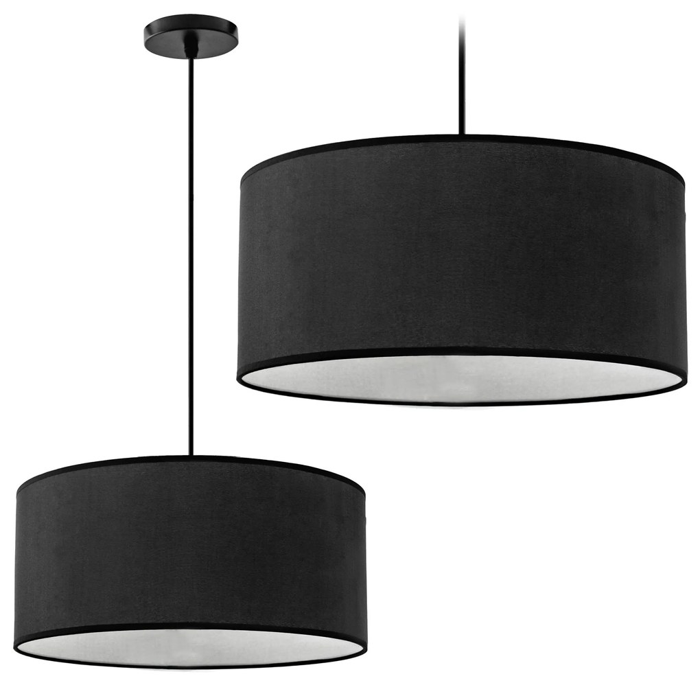 Toolight - Závesné svietidlo 36cm 3xE27 60W APP622-1CP, čierna-biela, OSW-00085