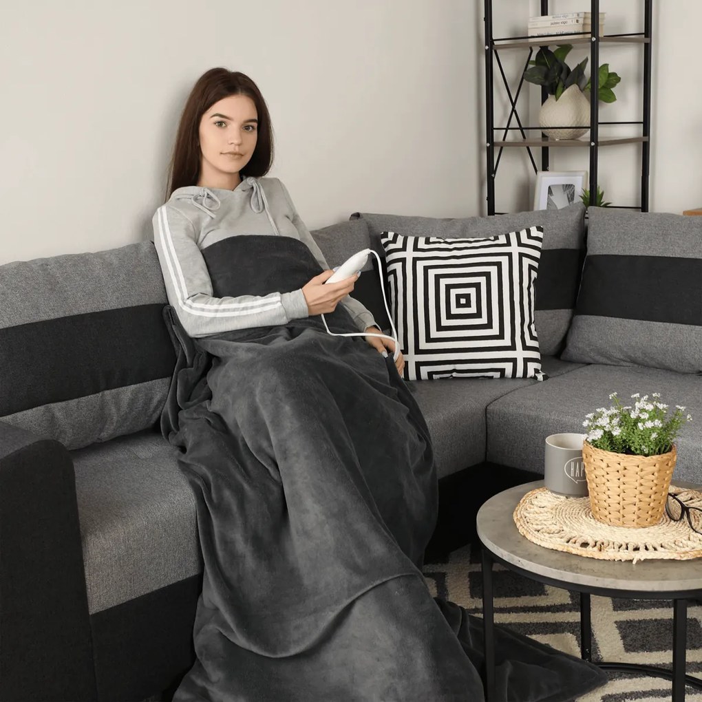 Elektrická vyhrievacia deka MEDISA, tmavosivá