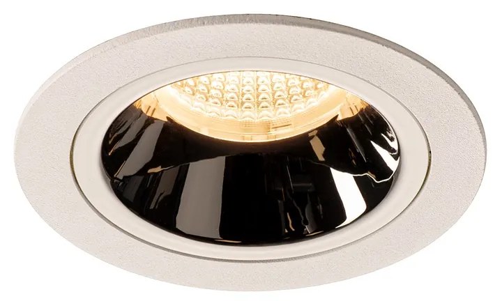 Stropné svietidlo SLV NUMINOS® DL M vnitřní LED zápustné stropné svietidlo biela/chrom 3000 K 55° včetně listových pružin 1003885