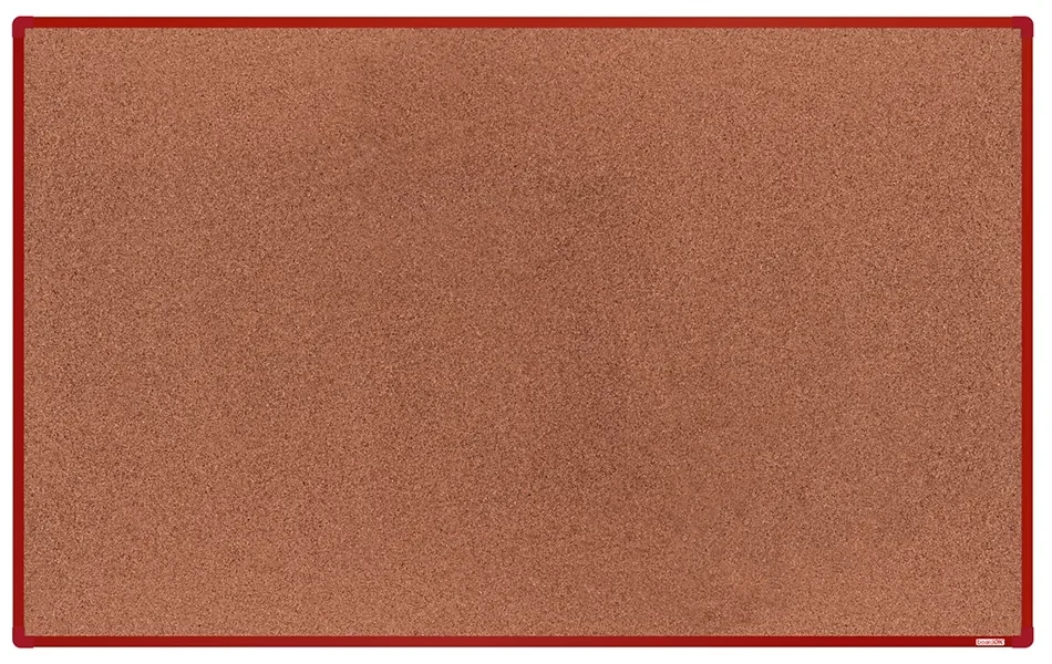 Korková nástenka boardOK v hliníkovom ráme, 2000 x 1200 mm, červený rám