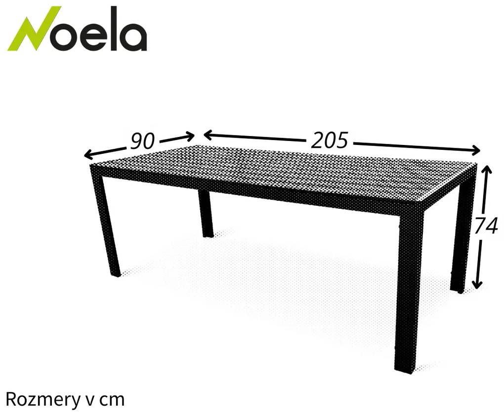 Noela Bezúdržbový kovový stôl Viking XL
