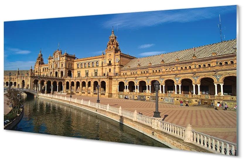 Sklenený obraz Spain Old Market City 100x50 cm