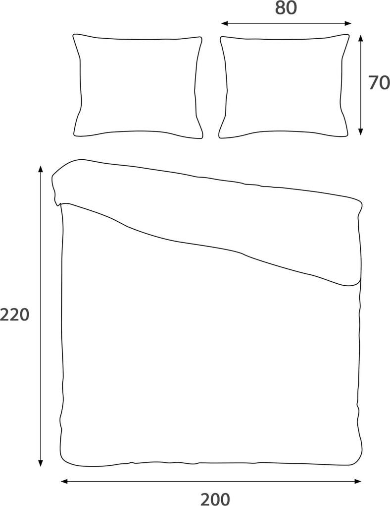 SATÉNOVÉ OBLIEČKY ENNO EXCLUSIVE 200X220 CM, 2KS 70X80 CM VZOROVANÉ