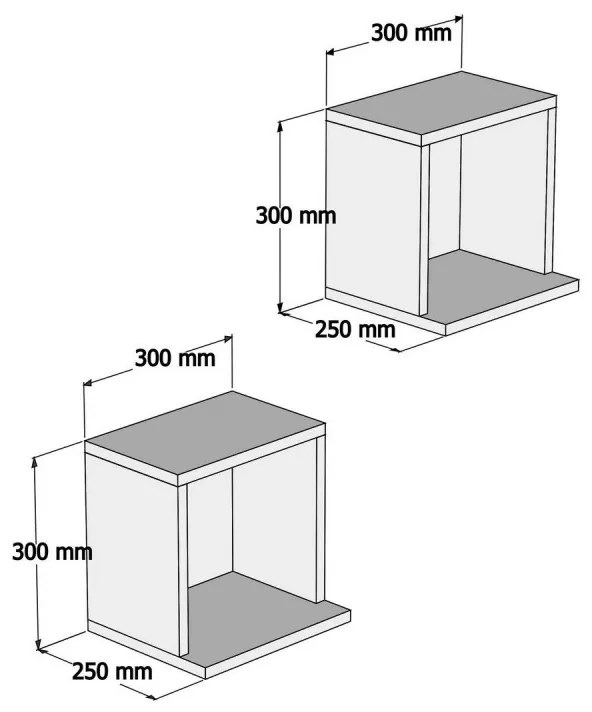 Sada nástenných poličiek Sevima biela/béžová