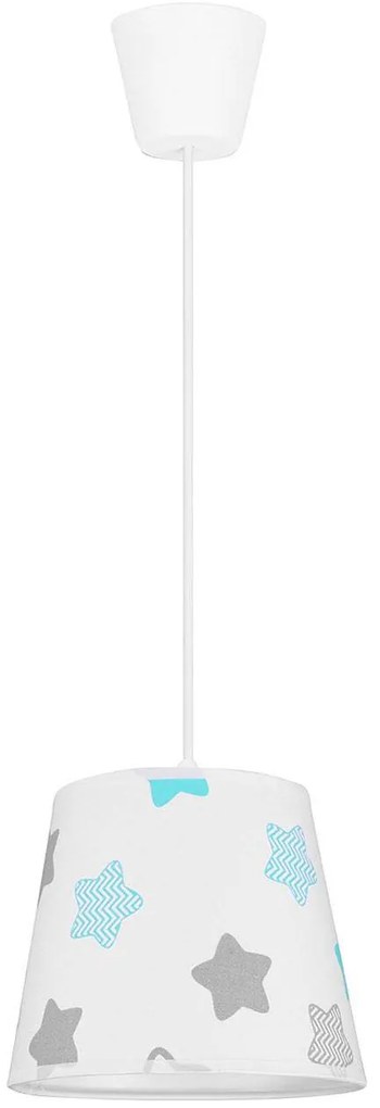Detské závesné svietidlo Cone, 1x textilné tienidlo so vzorom (výber zo 4 vzorov)