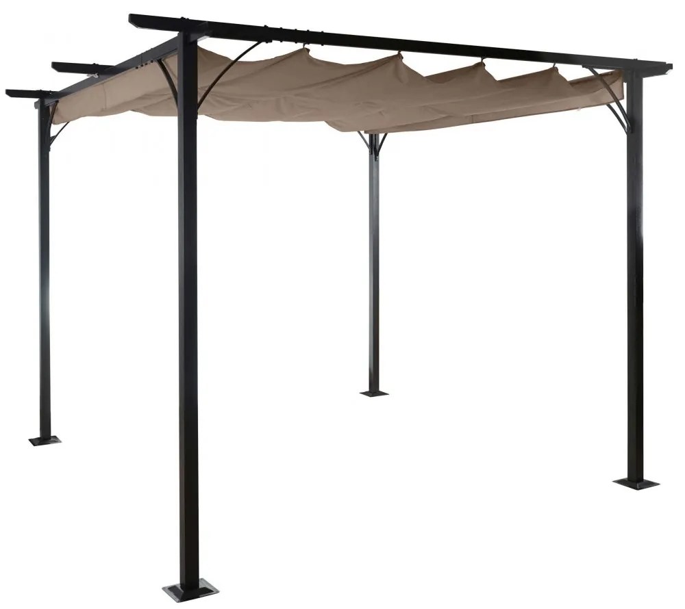 Pergola se stahovací střechou 3,5x3,5 m Dekorhome