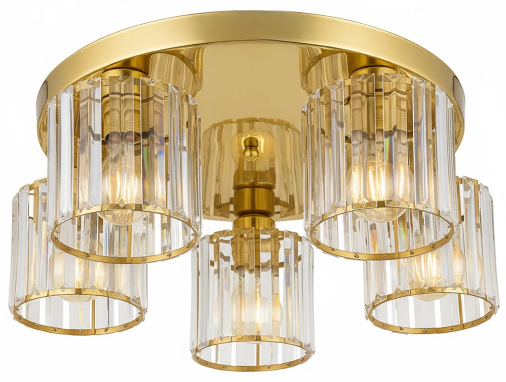 Toolight Toolight, stropné svietidlo 5xE27, EBT024-5C, zlatá, OSW-01224