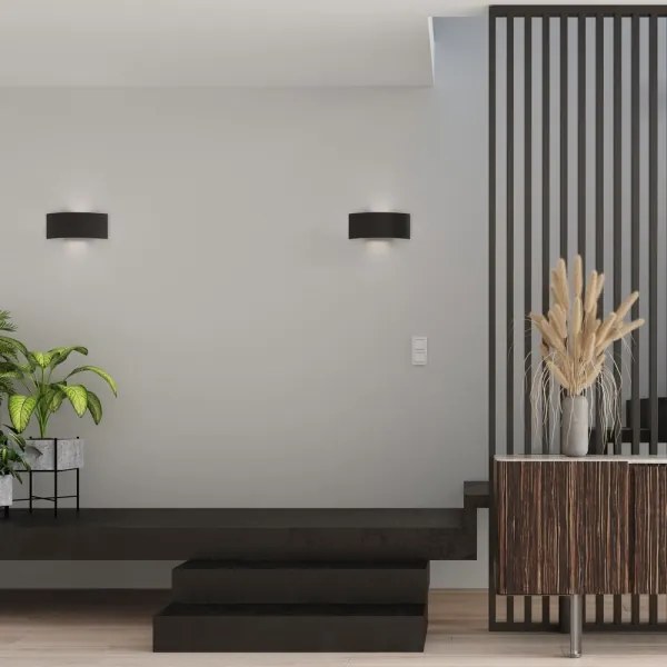 Sollux SL.0937 - Nástenné svietidlo MAGNUS 2xG9/40W/230V čierna