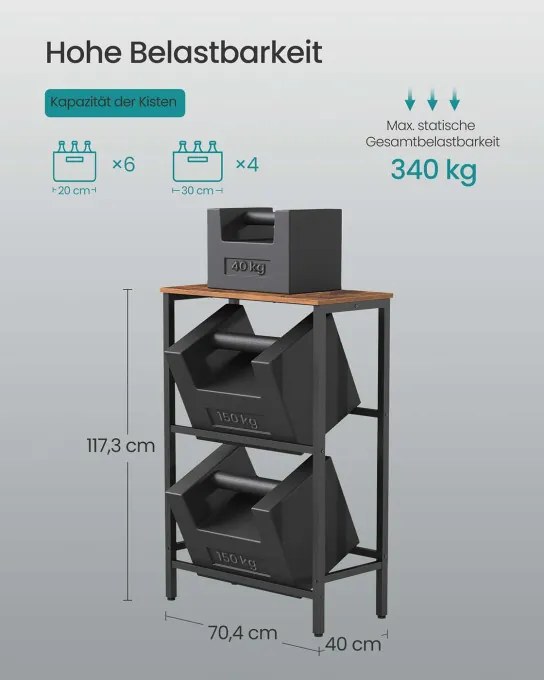 Regál na prepravky BSC373K01