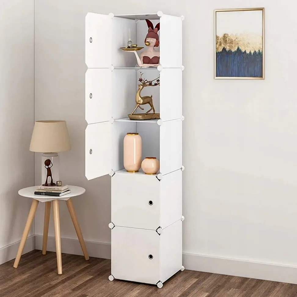 Hogler 3402 Variabilný policový systém 5 políc 175 x 37 x 47 cm, biely