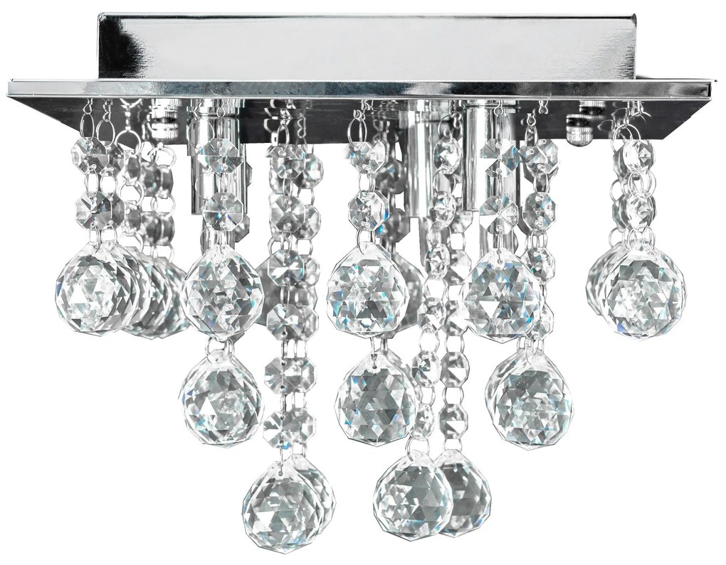 Krištáľové stropné svietidlo APP404-C strieborné
