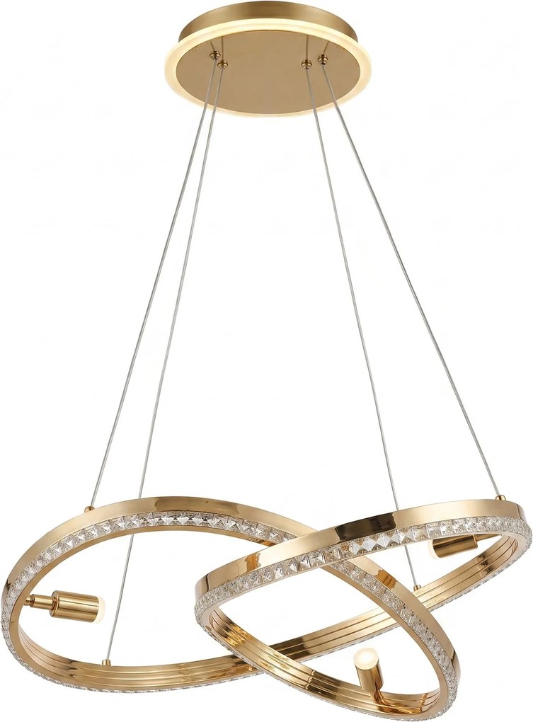 Toolight Toolight, LED závesné svietidlo, 620 mm, 140W, 4000K, 5000lm, G158-CP, zlatá lesklá, OSW-06410