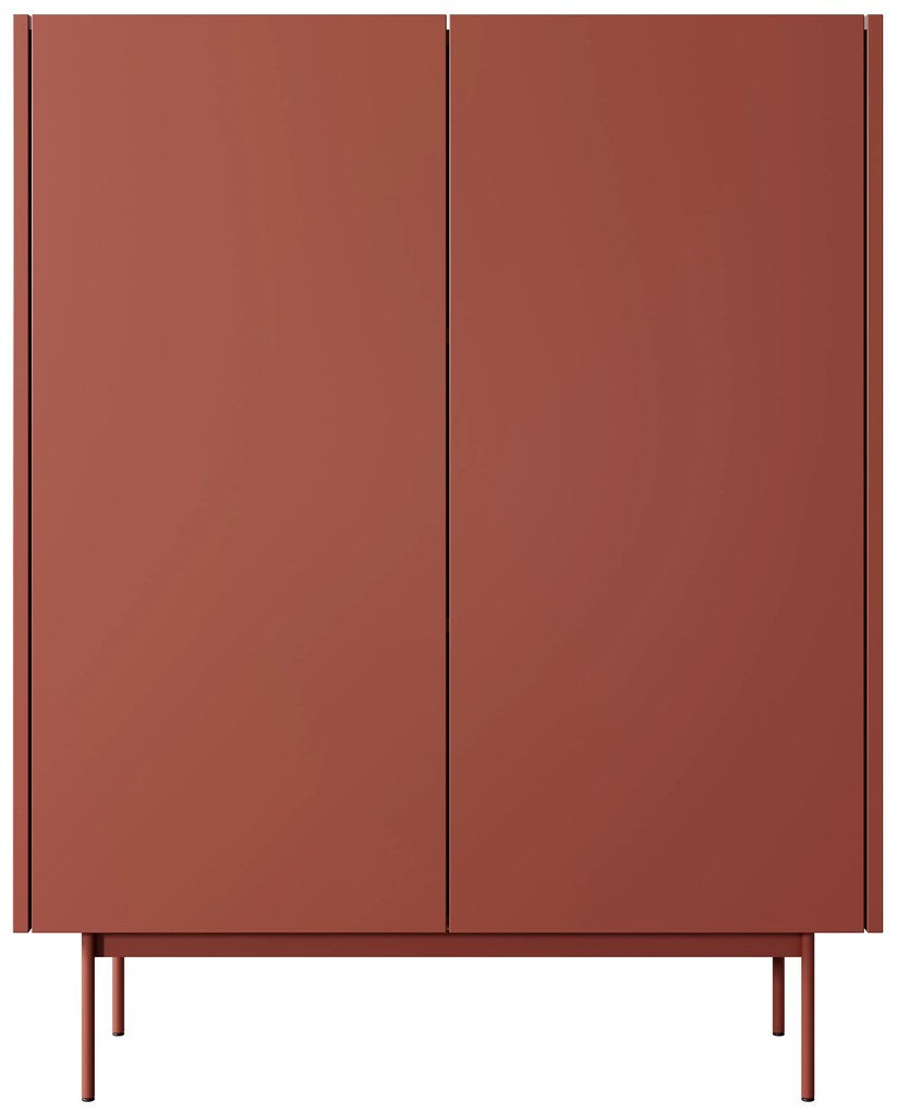 PIA Dvojdverová komoda Color - tehlová