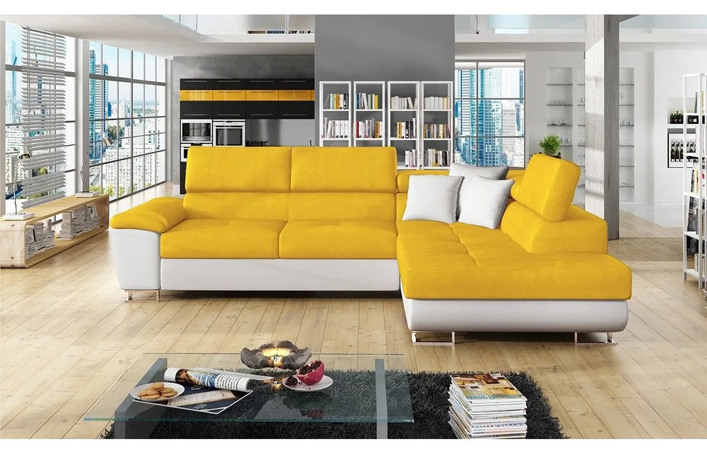 Rohová sedačka Alvin, Dostupné poťahy: Magic Velvet 2227 + Magic Velvet 2227 + Evo 29, Strana: ľavá