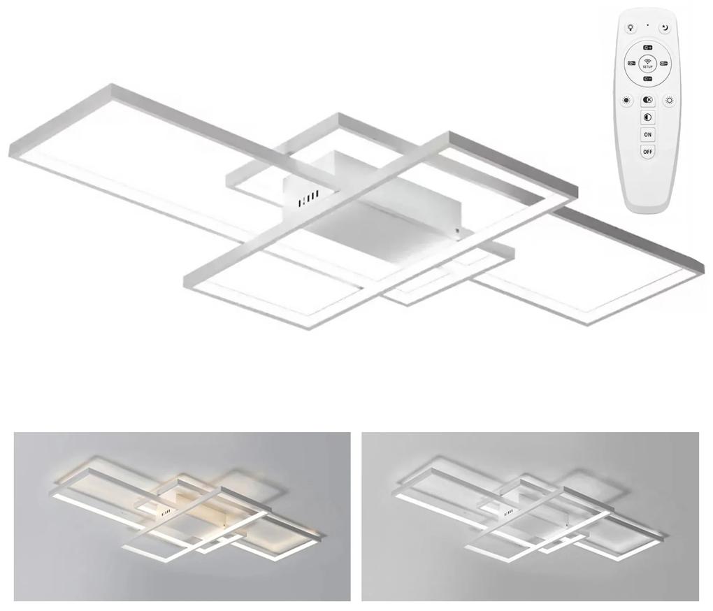Toolight - LED stropné svietidlo + diaľkové ovládanie APP385-CP, chrómová, OSW-07860