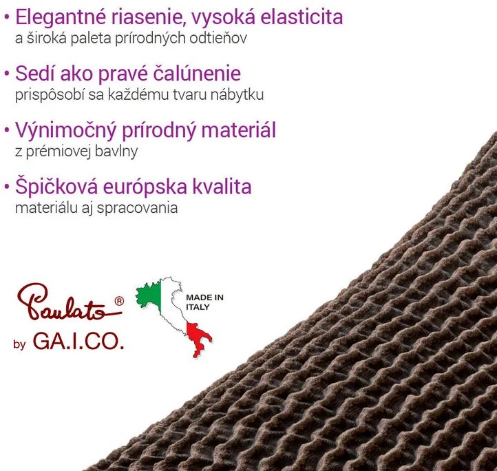 Bielastické poťahy COSTINA tabaková kreslo ušiak (š. 60 - 110 cm)