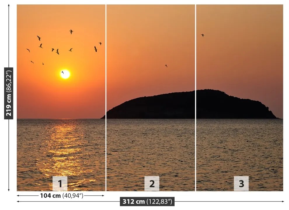 Fototapeta Vliesová Východ slnka mora 208x146 cm
