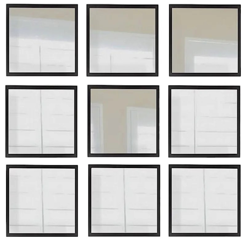 Nástenné zrkadlá v súprave 9 ks 24x24 cm – Wallity