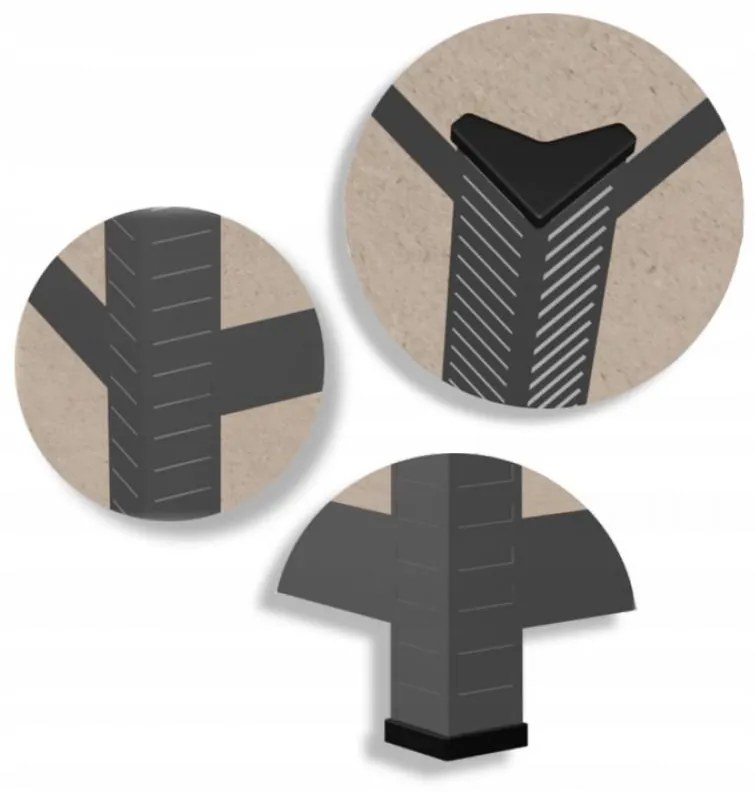 Regál čiernej farby s 5 policami Hĺbka 30 cm