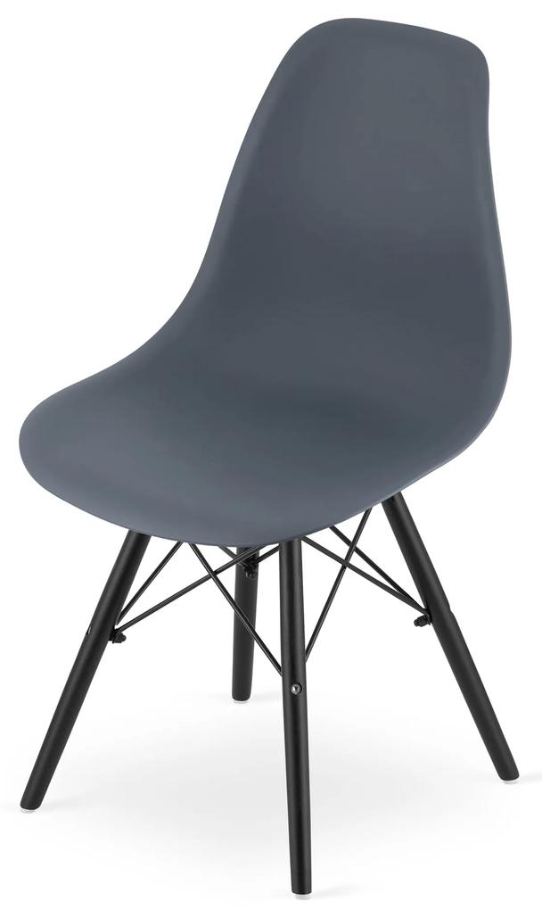 Bridlicovo sivá stolička YORK OSAKA s čiernymi nohami
